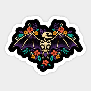 Flowered bat skeleton Sticker